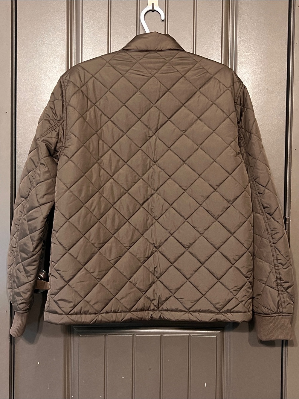 NWT Banana Republic Men’s Earth Brown Diamond Quilted Puffer Jacket, Size Medium - Picture 5 of 8